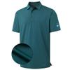 Mens Golf Shirt Quick Dry Performance Moisture Wicking Jacquard Stylish Collared Mens Polo Shirts Short Sleeve Turquoise view 1