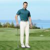 Mens Golf Shirt Quick Dry Performance Moisture Wicking Jacquard Stylish Collared Mens Polo Shirts Short Sleeve Turquoise view 2