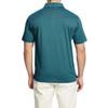 Mens Golf Shirt Quick Dry Performance Moisture Wicking Jacquard Stylish Collared Mens Polo Shirts Short Sleeve Turquoise view 4