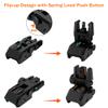 TFFUAM Fiber Optic Sights Flip Up Front and Rear Sites Nylon Folding Sights with Red and Green Fiber Optics Dots Tool-Free Adjustable Backup Sight Set view 2
