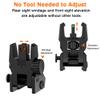 TFFUAM Fiber Optic Sights Flip Up Front and Rear Sites Nylon Folding Sights with Red and Green Fiber Optics Dots Tool-Free Adjustable Backup Sight Set view 3