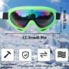 MaoMaoCha Ski Goggles Snowboard Goggles for Men Women Kids Cycling Motorcycle Snowmobile UV Protection Goggles Winter Snow Sports Glasses for Youth Adult Teens Boys & Girls (Green) view 2