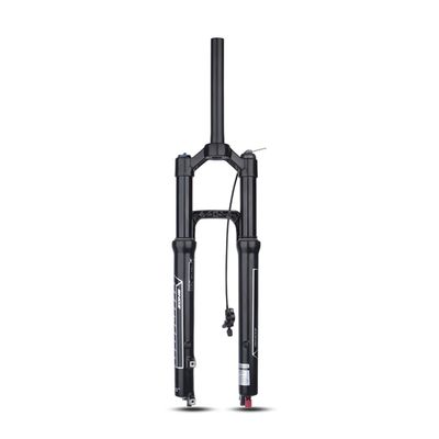 27.5/29Bike Suspension Fork Magnesium Alloy Manual/Remote Lockout Fork 1-1/8" Straight Tube 34mm Stanchions 9mm QR 140mm Travel Damping Rebound Adjustment Fork Fit Mountain bike ( Color : Remote , Si