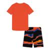Under Armour Boys' 2-Piece Rashguard Swim Set, Short Sleeve Surf Shirt and Volley Trunks, UPF 50+ Sun Protection, Phoenix Fire, 2T view 2