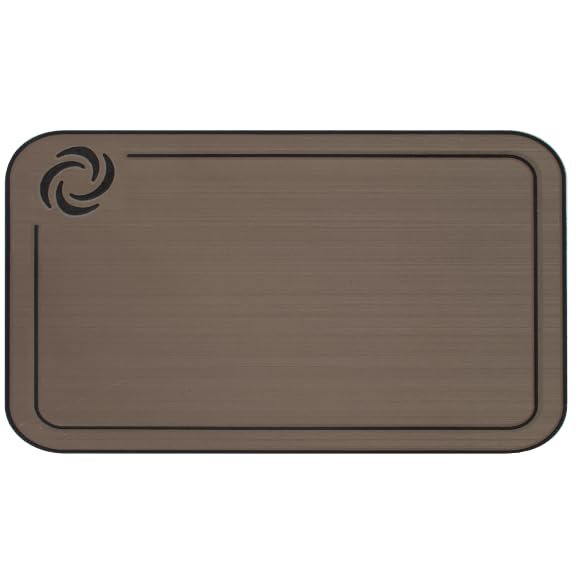 Orthodek Tundra 45 Cooler Lid Tops - EVA Foam YETI Chest Cooler Peel and Stick Comfort Pad - Hard Side Camping, Boating, Tail Gate, Ice Box Top Cushion (Teak + Black)