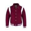 KU CLOTHING Men's Varsity Jacket Regular Fit Casual Letterman Baseball Bomber Jackets Maroon (US, Alpha, Medium, Regular, Regular, Maroon) view 1