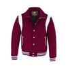 KU CLOTHING Men's Varsity Jacket Regular Fit Casual Letterman Baseball Bomber Jackets Maroon (US, Alpha, Medium, Regular, Regular, Maroon) view 2