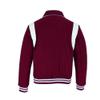 KU CLOTHING Men's Varsity Jacket Regular Fit Casual Letterman Baseball Bomber Jackets Maroon (US, Alpha, Medium, Regular, Regular, Maroon) view 4