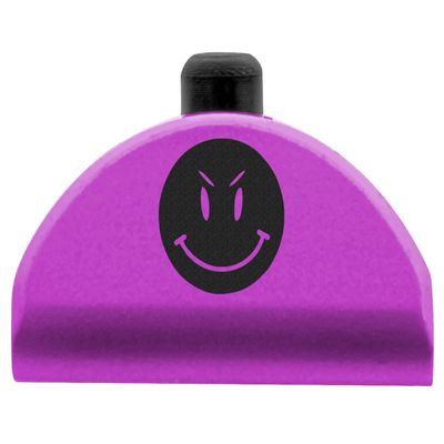 NDZ Performance Grip Frame Insert Plug for Glock Gen 4-5 17 19 22 23 24 31 34 35 No Backstraps, Purple Anodized Aluminum with Black Laser Engraved Popular Images - Smile Angry Eyebrows