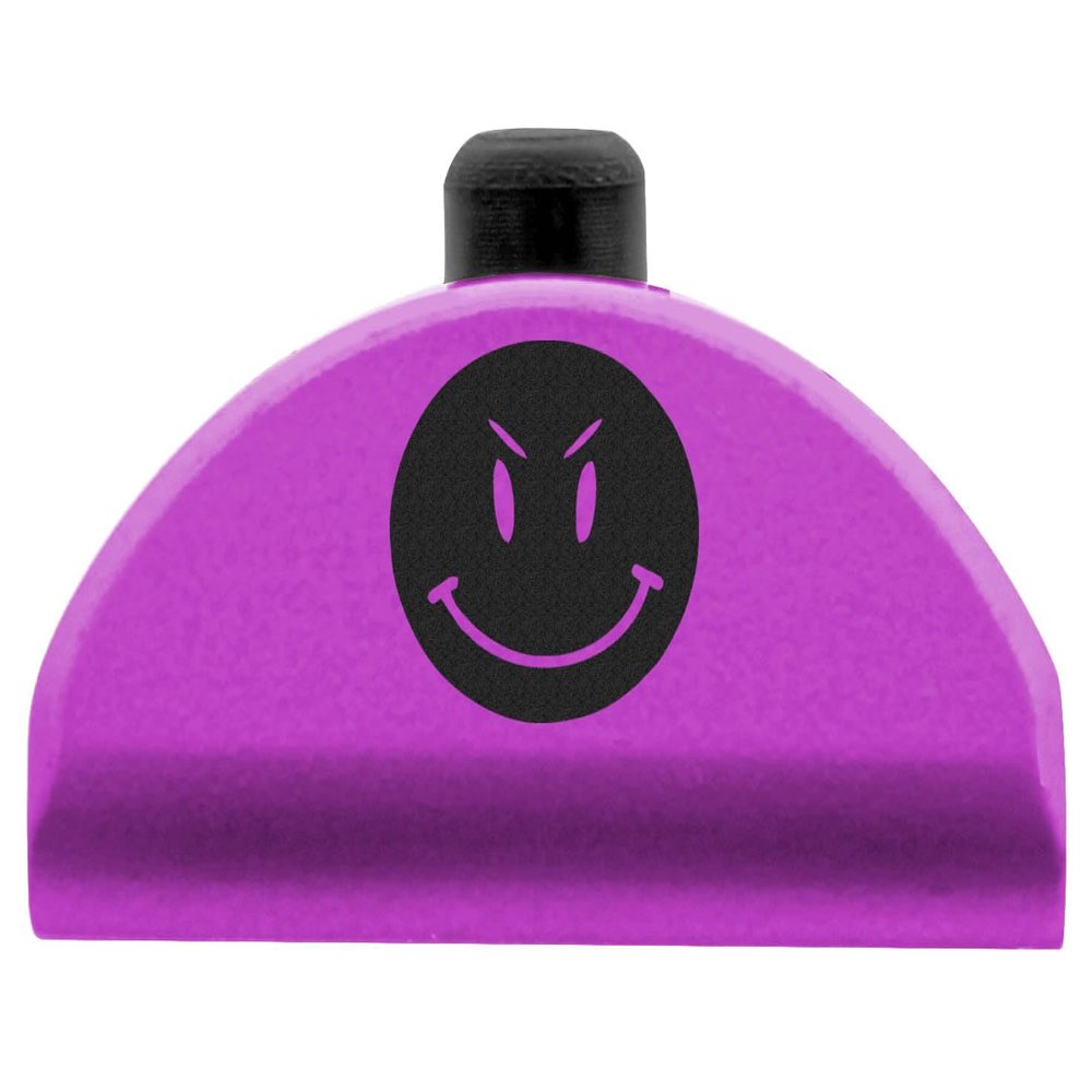 NDZ Performance Grip Frame Insert Plug for Glock Gen 4-5 17 19 22 23 24 31 34 35 No Backstraps, Purple Anodized Aluminum with Black Laser Engraved Popular Images - Smile Angry Eyebrows