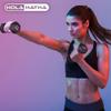 HolaHatha Neoprene Dumbbell Weights Set with Rack, Home Gym Equipment, 56 Lbs, Black - Portable Weighted Exercise Dumbbells for Fitness, Training, and Lifting Workouts view 4