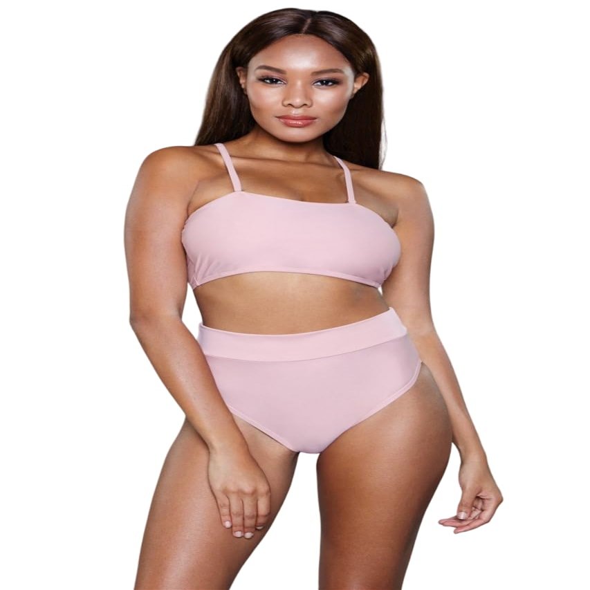 BeWicked Womens Chanity Two-Way Strap Bikini Set, S, Pink
