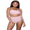 BeWicked Womens Chanity Two-Way Strap Bikini Set, S, Pink view 1