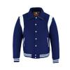 KU CLOTHING Men's Varsity Jacket Letterman Baseball Bomber Collared Jackets Navy Blue (US, Alpha, Medium, Regular, Regular, Navy Blue) view 1