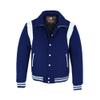 KU CLOTHING Men's Varsity Jacket Letterman Baseball Bomber Collared Jackets Navy Blue (US, Alpha, Medium, Regular, Regular, Navy Blue) view 2