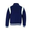 KU CLOTHING Men's Varsity Jacket Letterman Baseball Bomber Collared Jackets Navy Blue (US, Alpha, Medium, Regular, Regular, Navy Blue) view 4