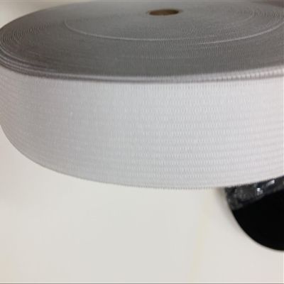 Galaxy Supply Inc. Knitted Elastic Webbing 1" Black/White. Full Roll 100 Yards (White)