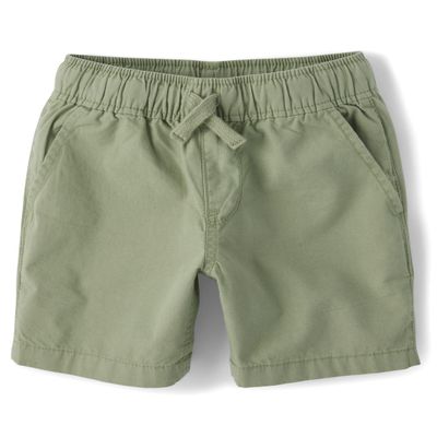 The Children's Place Boys Cotton Pull On Jogger Shorts, Misty Glen, 14 US
