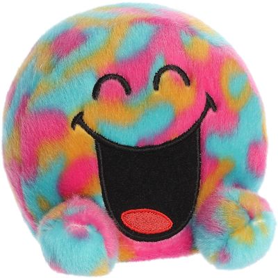 Aurora Colorful SmileyWorld Palm Pals Silly Stuffed Animal - Eye-Catching Designs - Whimsical Cuteness - Rainbow 5 Inches