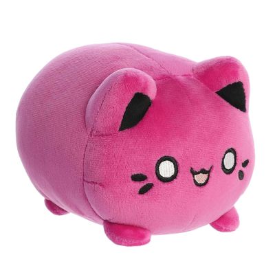 Aurora Enchanting Tasty Peach Cosmic Purple Meowchi Stuffed Animal - Bright & Colorful Design for Room Decor - Perfect for Adults, Kids, and Birthdays - 7 Inches