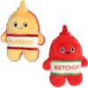 Aurora Interactive Flipovers Mustard & Ketchup Stuffed Animal - Eye-Catching Designs - Endless Play - Yellow 11 Inches view 2