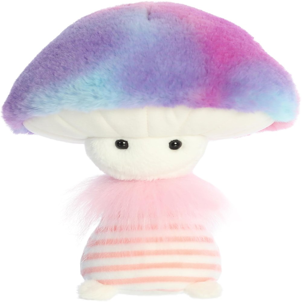 Aurora Vibrant Fungi Friends Cotton Candy Stuffed Animal - Unique Design - Loveable Companions - Purple 9 Inches