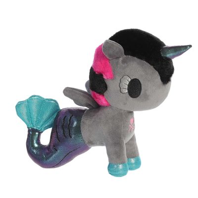 Aurora Enchanting Tokidoki Mermicorno Searena Stuffed Animal - Decorative Plush with Colorful Design - Great for Adults and Kids - Grey 9.5 Inches
