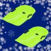 Children's Two-Seater Sledges, Two-Person Winter Sledges, Padded Wear-Resistant Sledges, Sledges with Brakes and Drawstrings