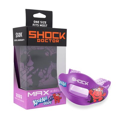 Shock Doctor Kool Aid Lip Guard Mouth Guard - Max Air Flow, Full Mouth Protection Compatible with Braces, Lip Guard, Instant Fit Mouthguard for Football, Hockey, Lacrosse