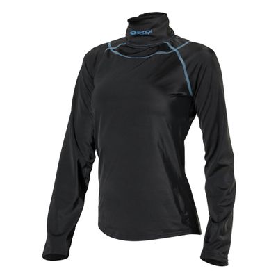 Shock Doctor Youth Girls Compression Shirt with Neckguard for Hockey. Long Sleeves with Integrated Neck Guard