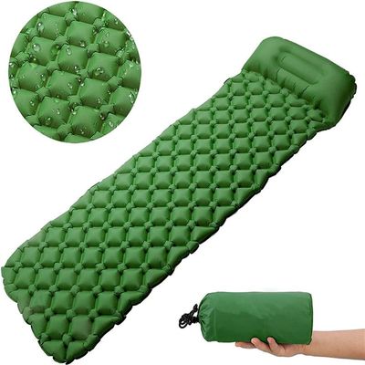 AMeLL Portable Air Mattress Sleeping Pad Fast Filling Air Bag Inflatable Mattress, Camping Sleeping Mat (Color : Green)
