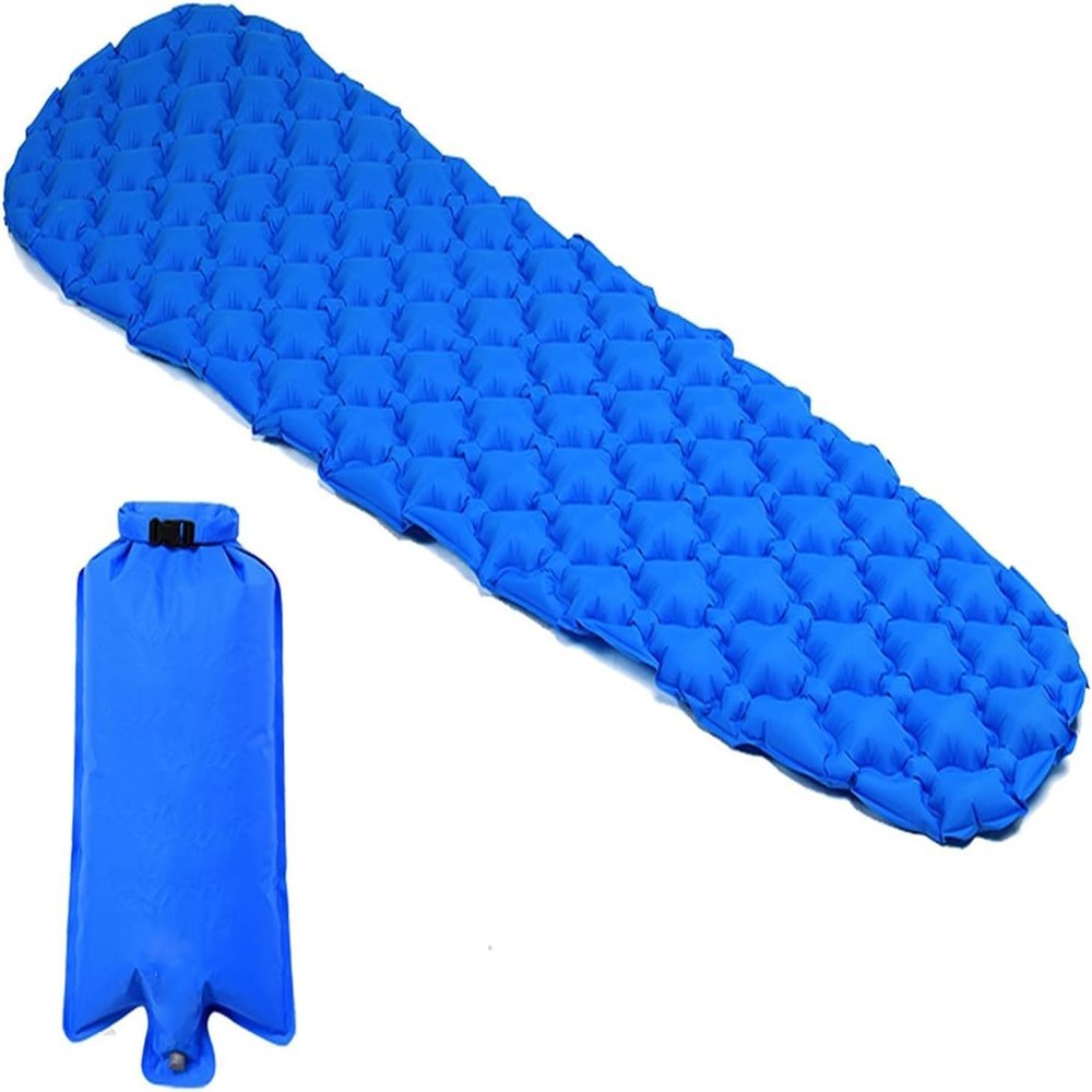 AMeLL Camping Inflatable Mattress in Tent Folding Camp Bed Sleeping Pad, Camping Sleeping Mat (Color : Blue)