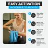 COLD FACTOR Instant Cooling Towel - Sports Cooling Towel with UPF 50+ and Reflective Protection - Moisture Wicking, Chemical-Free Evaporative Cooling for Hot Weather, Runners & Athlete (Blue, 1 Pack) view 3