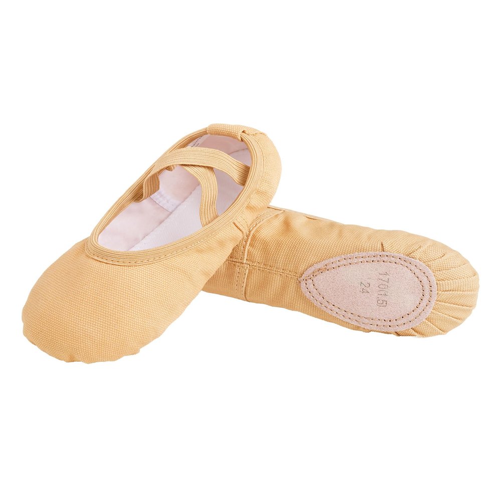 Canvas Ballet Shoes Ballet Flats for Girls/Big Kids/Women Tan
