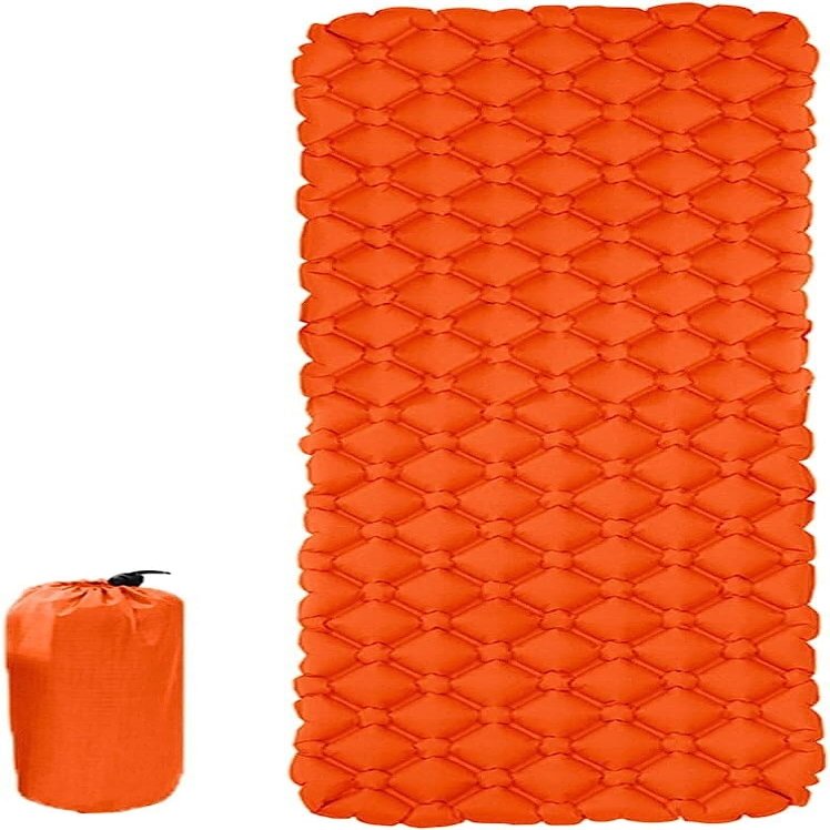 AMeLL Camping Mat Inflatable Mattresses Camp Air Mattress Outdoor Mat, Camping Sleeping Mat (Color : Orange)