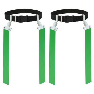 Gameday 2 Player Pop Flag Football Set-Complete w/Flags & Belts (Green)