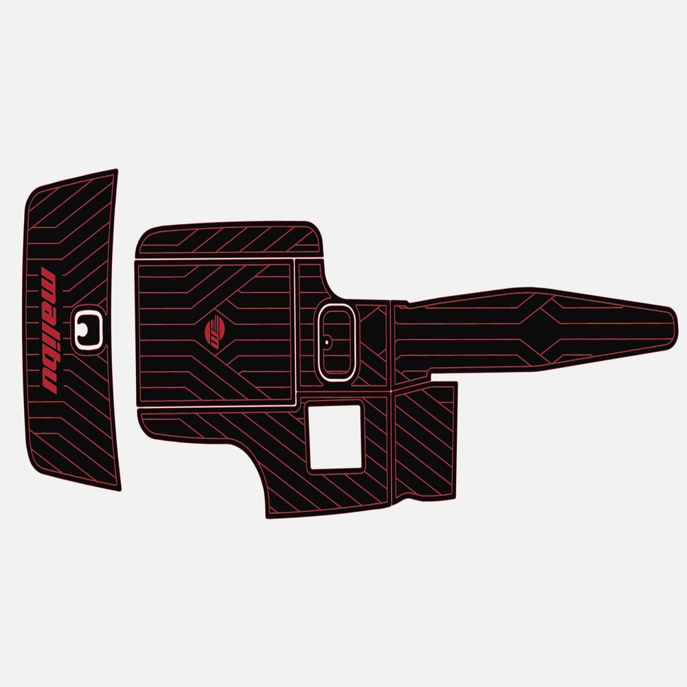 2005-2008 Malibu 21 VLX Cockpit & Swim Platform 1/4 6mm eva Faux Teak Deck Surfing Boat Fishing Boat Motorcycle Hurts crapet Non-Slip mat Floor (Black Over Red)