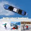 Talent Star Single Ride Snowboard, Winter Fun Bi-directionality Plastic Snowboard with Ultra-Smooth Bottom and Ratchet Bindings Ski Snowboard for Kids Blue view 3