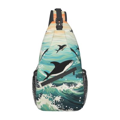 CSGJMYGS Sling Bag for Women Men Pacific Ocean biological Cross Chest Bag Diagonally Casual Fashion Travel Hiking Daypack