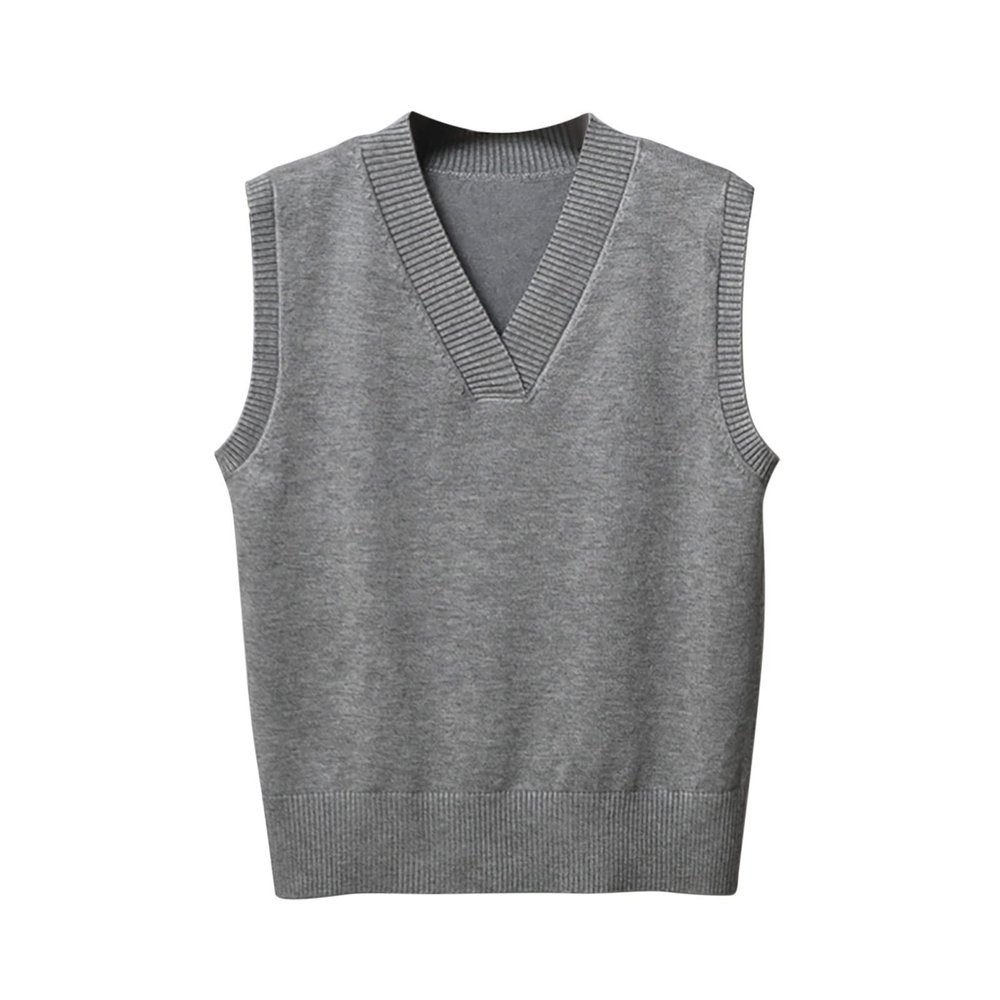Uillui Sweater Vest for Women Relaxed Fit Knitted V Neck Sweaters Soft Lightweight Sleeveless Knitwear Basic Tank Tops