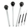 3Pack 3/8" Dia Round Black KNOB Weight Stack Pin Stainless Gym Equipment Locking Weight Loading Pin Strength Training Multifunction Replacement Part Free Lanyard (3Pack, 3/8in x 2-1/2in) view 1