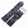 INEOUT Universal 22mm 24mm 26mm Camouflage Colorful Rubber Watch Band Compatible With Men's Watch Watch Strap Compatible With Samsung Gear S3 Classic Panerai (Color : Black Silver buckle, Size : view 1