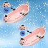 Winter Sledges, Children's Cartoon Bear Sledges, Big Backrest Sledges with Pulleys, Thickened Two-Person Sledges, Frost-Resistant and Wear-Resistant Sledges view 1