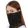 Mens Womens Winter Beanie Hat Scarf Set Warm Knit Thick Fleece Lined Cap Neck Warmer,Black Gold Marble Print view 4