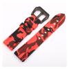 INEOUT Universal 22mm 24mm 26mm Camouflage Colorful Rubber Watch Band Compatible With Men's Watch Watch Strap Compatible With Samsung Gear S3 Classic Panerai (Color : Red Silver buckle, Size : 2 view 3
