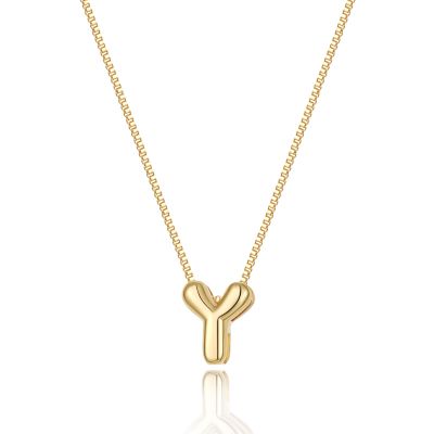 Lisitine Bubble Initial Necklaces Dainty Letter Necklace Cute Name Choker Necklaces for Women Trendy Personalized Pendant Jewelry Gift for Women