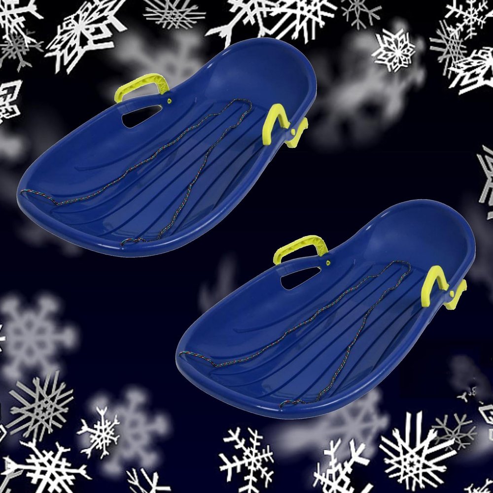 Children's Sledges, Frost-Resistant and Wear-Resistant Sledges, Winter Tandem Sledges, Thickened Plastic Sledges, Sledges with Brakes and Pull Ropes