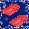 Children's Two-Seater Sledges, Two-Person Winter Sledges, Padded Wear-Resistant Sledges, Sledges with Brakes and Drawstrings view 1