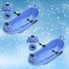 Winter Sledges, Children's Cartoon Bear Sledges, Big Backrest Sledges with Pulleys, Thickened Two-Person Sledges, Frost-Resistant and Wear-Resistant Sledges view 1