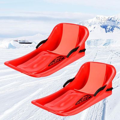Double-Handled Children's Sledges, Two-Person Winter Sledges, Sledges with Pull Ropes, Sledges with Backrests, Frost-Resistant and Hard-Wearing Sledges